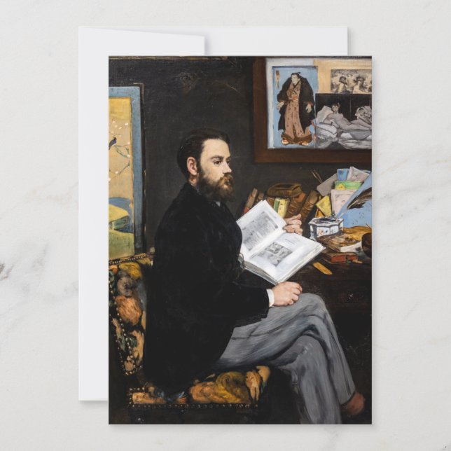 Edouard Manet - Portrait of Emile Zola Thank You Card (Front)
