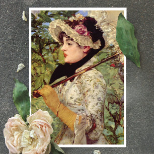 Edouard Manet Spring Impressionist Portrait Postcard