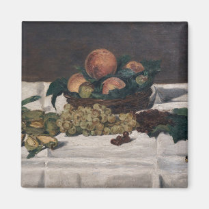 Edouard Manet - Still Life, Fruits on a Table Magnet