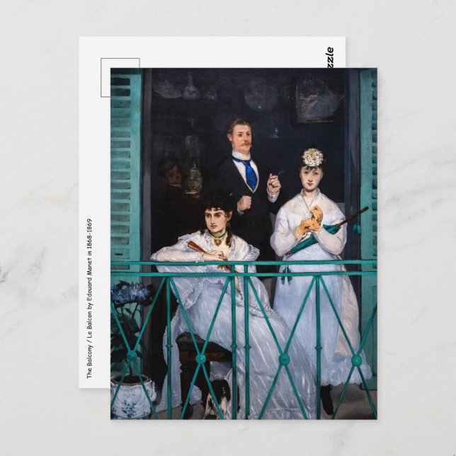 Edouard Manet - The Balcony / Le Balcon Postcard (Front/Back)