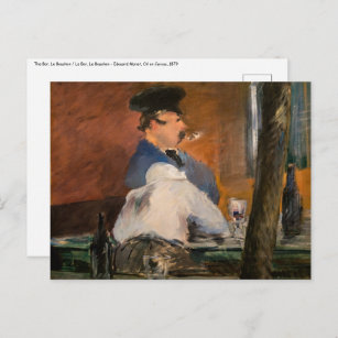 Edouard Manet - The Bar, Le Bouchon Postcard
