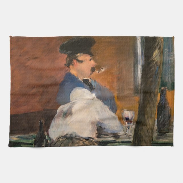 Edouard Manet - The Bar, Le Bouchon Tea Towel (Horizontal)