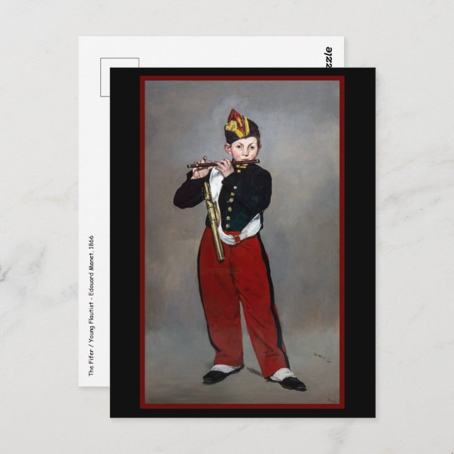 Edouard Manet - The Fifer / Young Flautist Postcard (Front/Back)