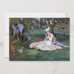 Edouard Manet - The Monet family in their garden Invitation