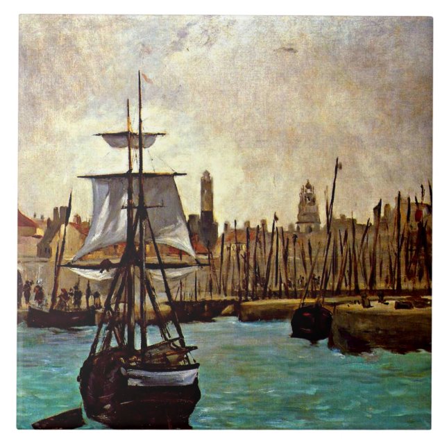 Edouard Manet - The Port of Bordeaux Tile (Front)