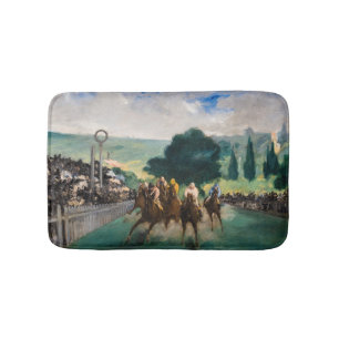 Edouard Manet - The Races at Longchamp Bath Mat