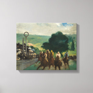 Edouard Manet - The Races at Longchamp Canvas Print