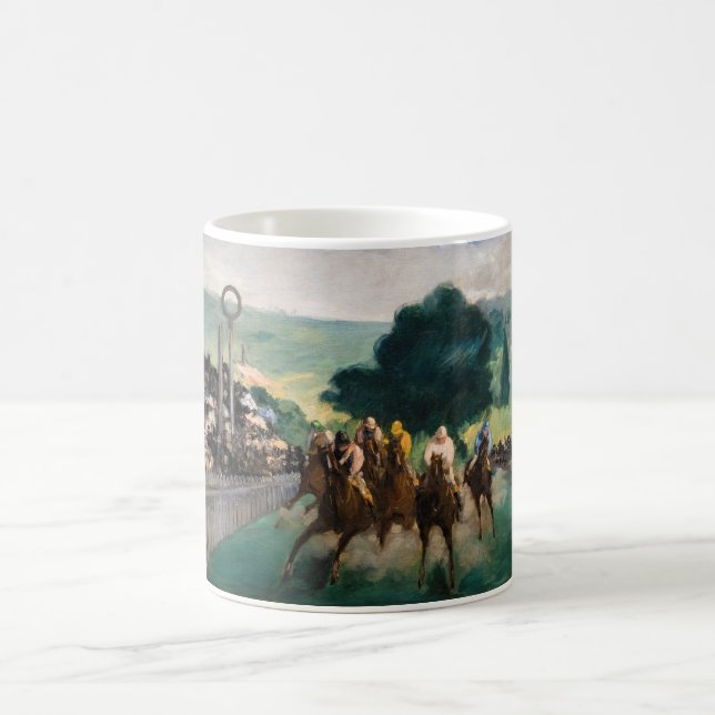 Edouard Manet - The Races at Longchamp Coffee Mug (Center)