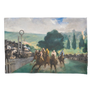 Edouard Manet - The Races at Longchamp Pillowcase