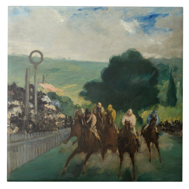 Edouard Manet - The Races at Longchamp Tile (Front)