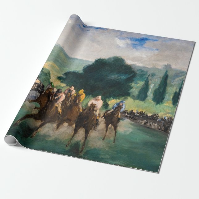Edouard Manet - The Races at Longchamp Wrapping Paper (Unrolled)