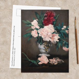 Edouard Manet - Vase of Peonies on Small Pedestal Postcard
