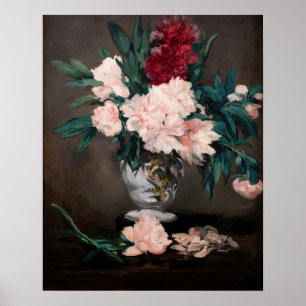 Edouard Manet - Vase of Peonies on  Small Pedestal Poster