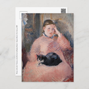 Edouard Manet - Woman with a Cat Postcard