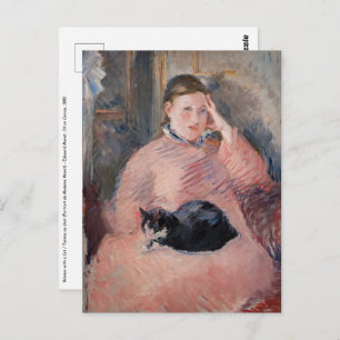 Edouard Manet - Woman with a Cat Postcard