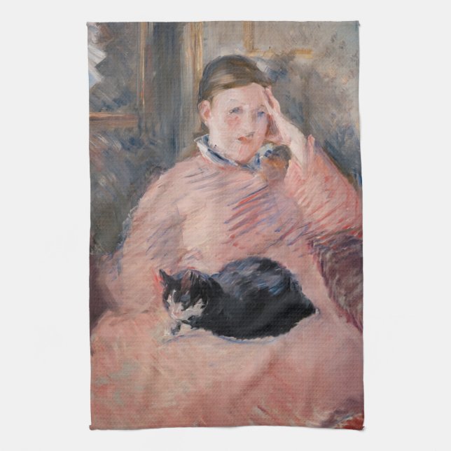 Edouard Manet - Woman with a Cat Tea Towel (Vertical)