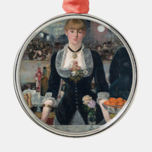 Edouard Manet's A Bar at the Folies-Bergère Metal Tree Decoration