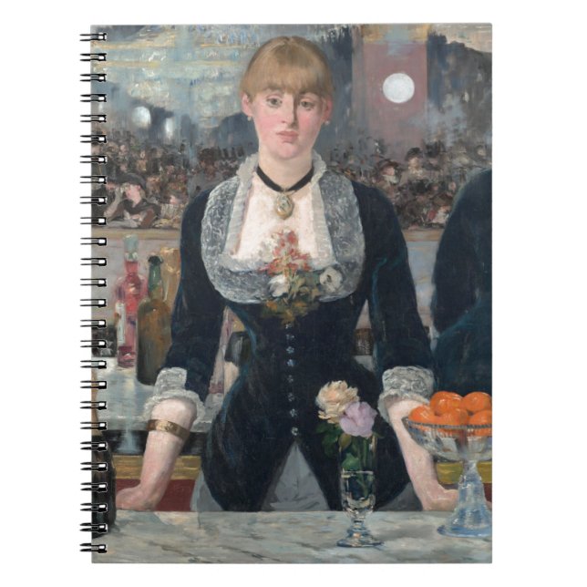 Edouard Manet's A Bar at the Folies-Bergère Spiral Notebook (Front)