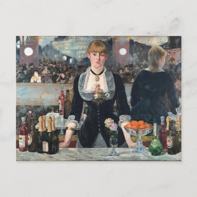 EDOUART MANET - A bar at the Folies-Bergere 1882 Postcard (Front)