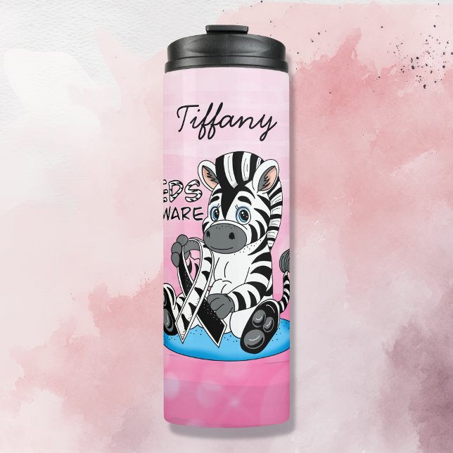 EDS Awareness Ribbon and Zebra Thermal Tumbler (Creator Uploaded)