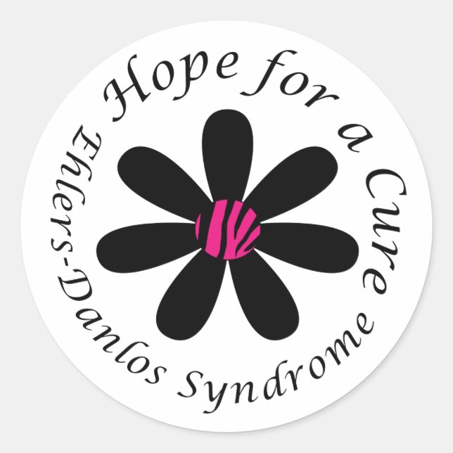 EDS Hope for a Cure Round Sticker (Front)