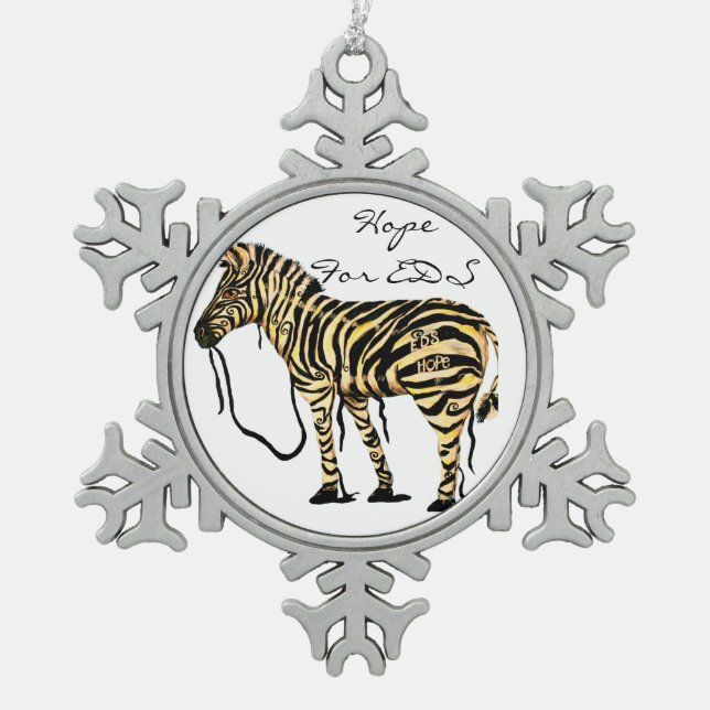 EDS Snowflake Zebra Ornament (Front)