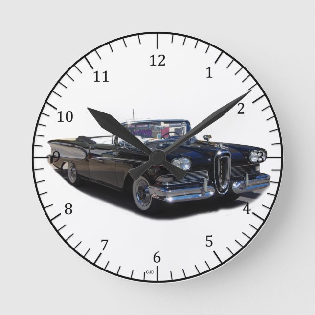 Edsel Pacer Round Clock (Front)