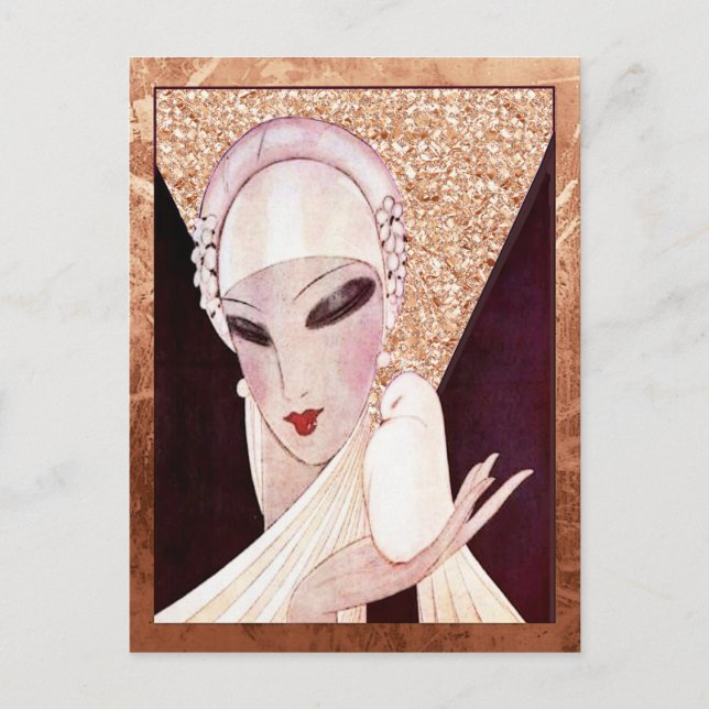 Eduardo Garcia Benito - Lady with bird Postcard (Front)