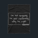 Eduardo Quote Funny Birthday Personalised Name Gif Fleece Blanket<br><div class="desc">Eduardo Quote Funny Birthday Personalised Name Gift Idea</div>