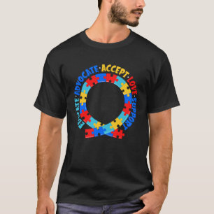 Educate Advocate Autism Awareness for Autism Mum D T-Shirt