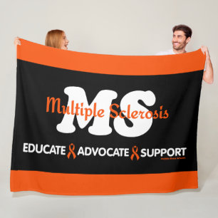 Educate Advocate Support...MS Fleece Blanket