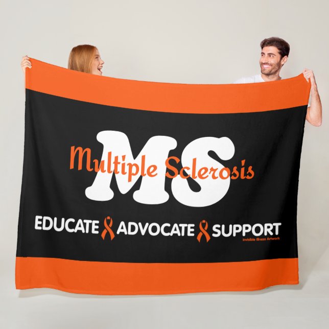 Educate Advocate Support...MS Fleece Blanket (In Situ)