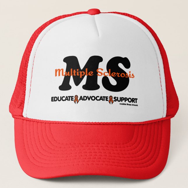 Educate Advocate Support...MS Trucker Hat (Front)