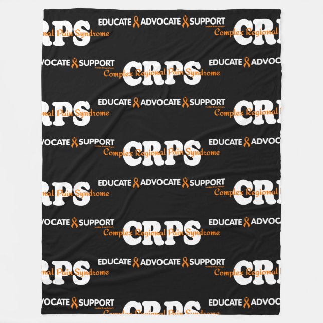 EDUCATE ADVOCATE SUPPORT...RSD/CRPS FLEECE BLANKET (Front)