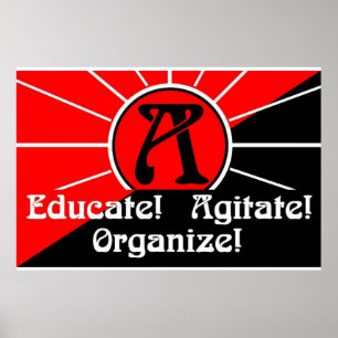 educate agitate organise poster
