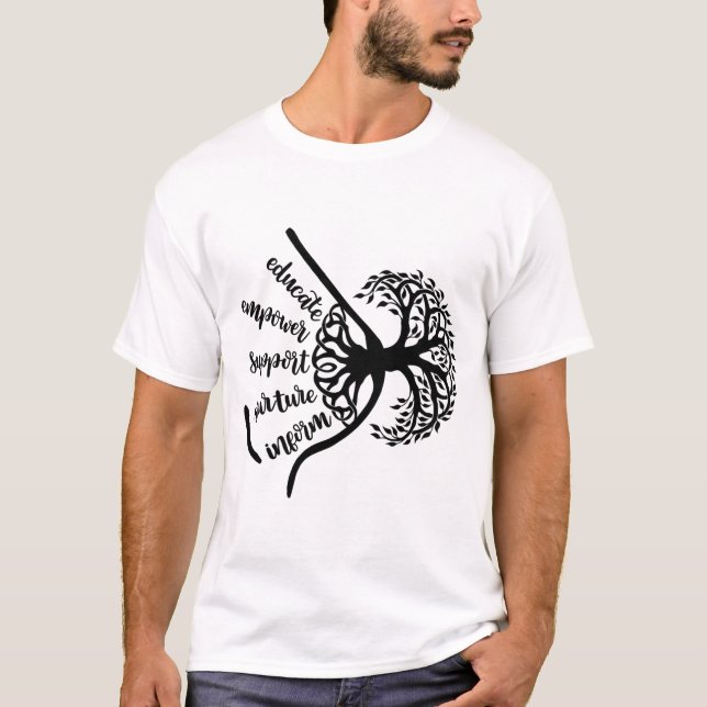 Educate Empower Support Nurture Inform  T-Shirt (Front)