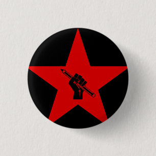 EDUCATE THE MASSES 3 CM ROUND BADGE