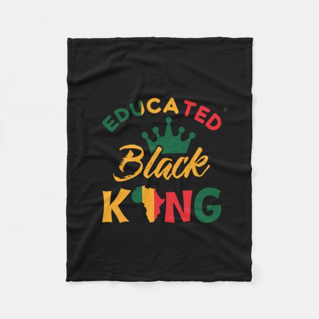 educated_black_king_012 fleece blanket (Front)