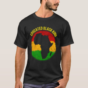 Educated Black King Black History Month Africa Pri T-Shirt