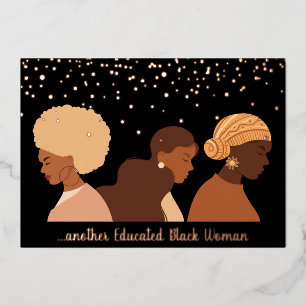 Educated Black Woman 2022 Graduation Invitation