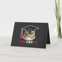 Educated Cat Wearing Graduation Cap