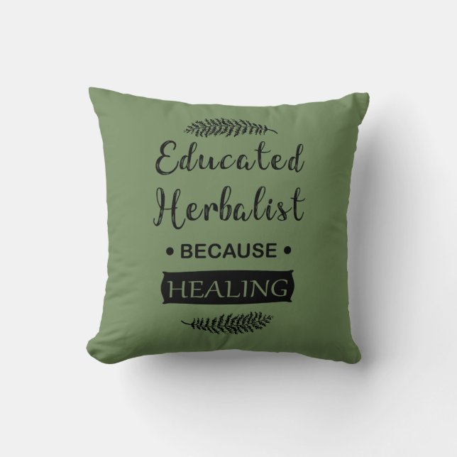 Educated herbalist cushion (Front)