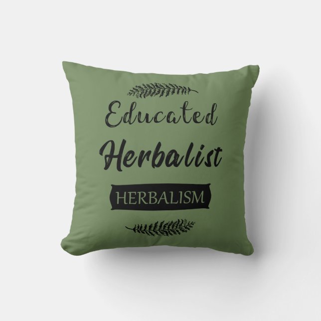 Educated herbalist cushion (Front)