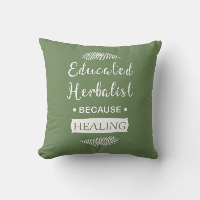 Educated herbalist cushion (Front)
