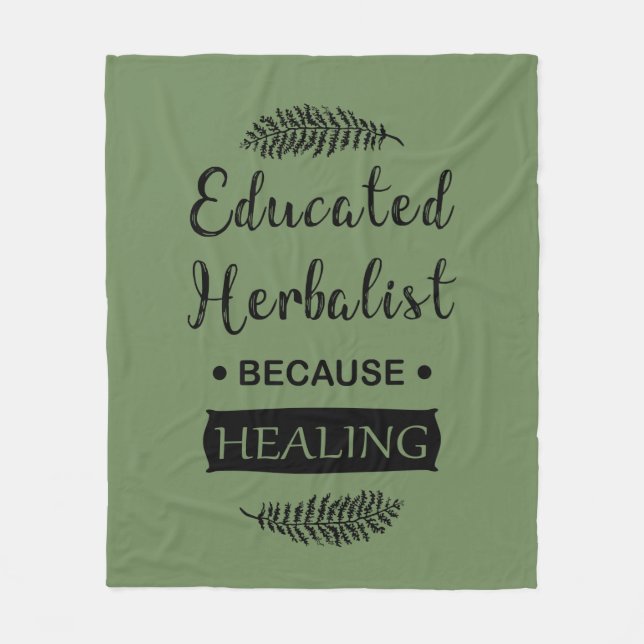 Educated herbalist fleece blanket (Front)