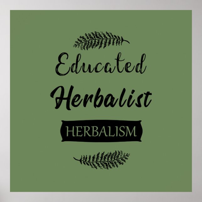 Educated herbalist poster (Front)