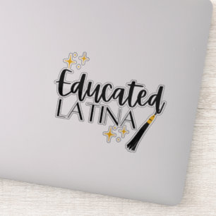 Educated Latina With Stars And Tassel Sticker
