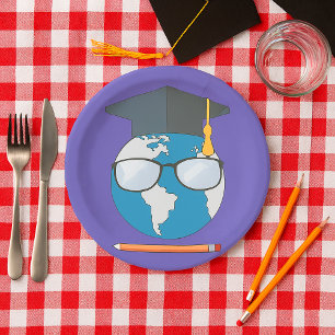 Educated World Paper Plate