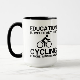 Education and cycling mug