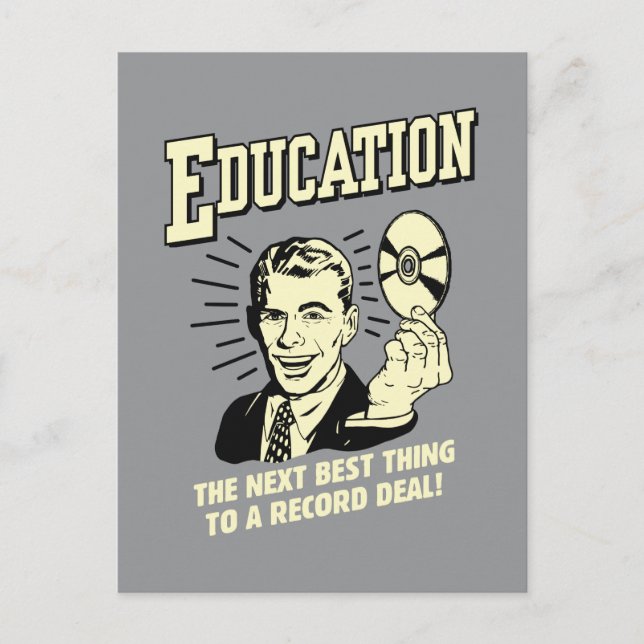 Education: Best Thing Record Deal Postcard (Front)
